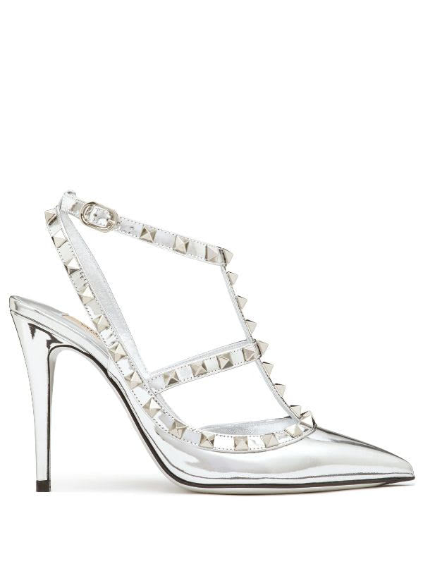 Valentino Garavani Rockstud Mirror-Effect Pumps Size 37