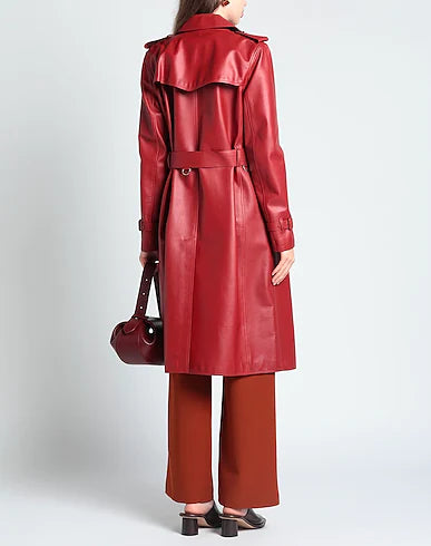 BURERRY Leather Trench Coat Size 2