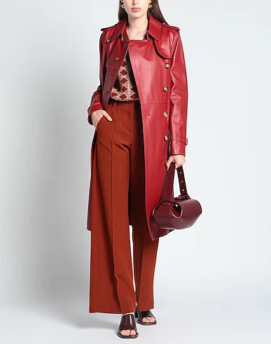BURERRY Leather Trench Coat Size 2