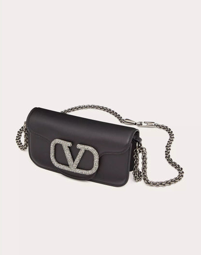 Valentino Garavani Locò Small Shoulder Bag With Jewel Logo