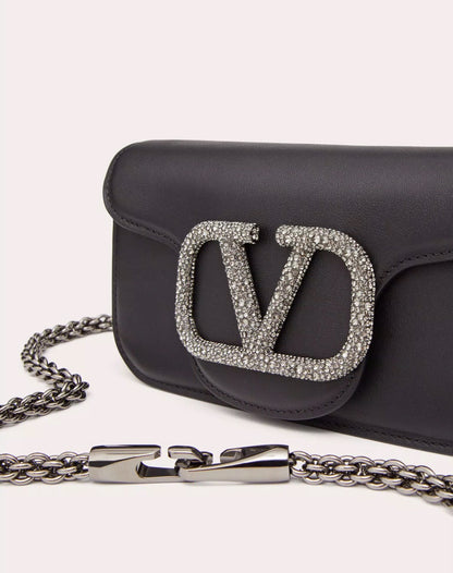 Valentino Garavani Locò Small Shoulder Bag With Jewel Logo