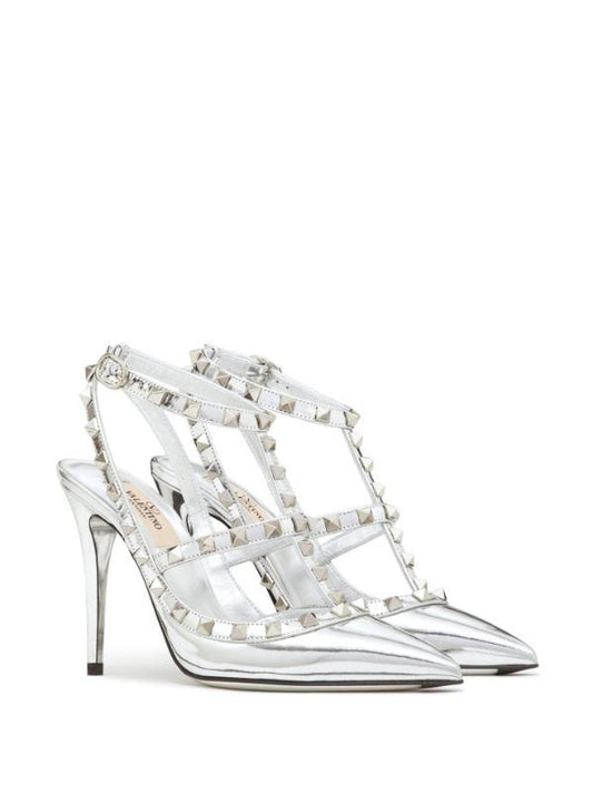 Valentino Garavani Rockstud Mirror-Effect Pumps Size 37