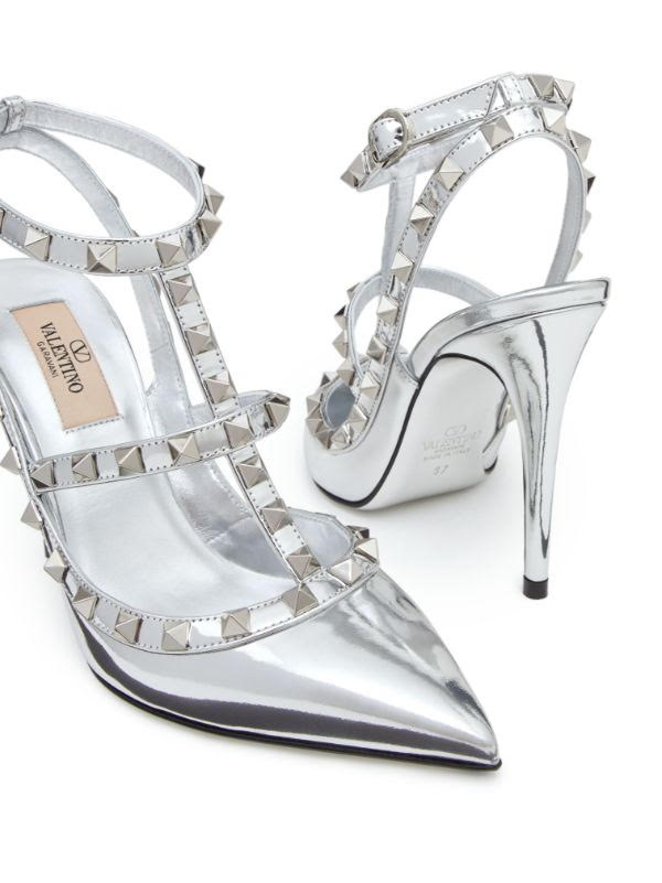 Valentino Garavani Rockstud Mirror-Effect Pumps Size 37